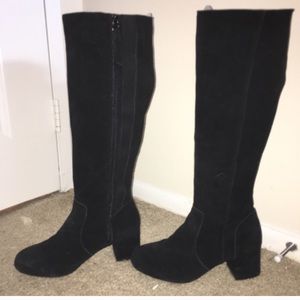 Suede Knee High Boots